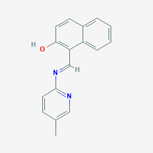 1-{[(5-Methyl-2-pyridinyl)imino]methyl}-2-naphthol
