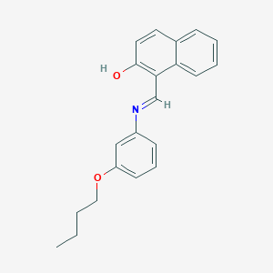 molecular formula C21H21NO2 B390043 1-{[(3-Butoxyphenyl)imino]methyl}-2-naphthol 