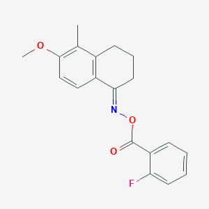 molecular formula C19H18FNO3 B3900449 6-methoxy-5-methyl-3,4-dihydro-1(2H)-naphthalenone O-(2-fluorobenzoyl)oxime 