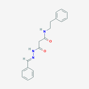 molecular formula C18H19N3O2 B390045 3-(2-benzylidenehydrazino)-3-oxo-N-(2-phenylethyl)propanamide 
