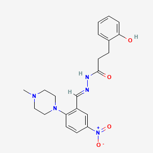 3-(2-hydroxyphenyl)-N'-[2-(4-methyl-1-piperazinyl)-5-nitrobenzylidene]propanohydrazide