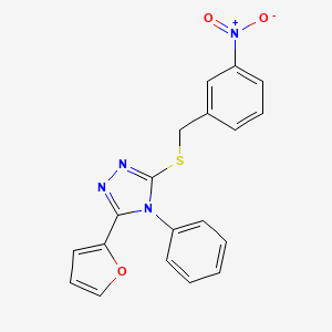 3-(2-furyl)-5-[(3-nitrobenzyl)thio]-4-phenyl-4H-1,2,4-triazole