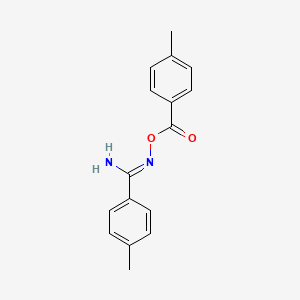 molecular formula C16H16N2O2 B3900477 4-methyl-N'-[(4-methylbenzoyl)oxy]benzenecarboximidamide 