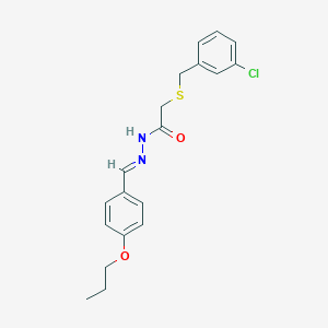 2-[(3-chlorobenzyl)sulfanyl]-N'-(4-propoxybenzylidene)acetohydrazide