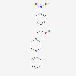 1-(4-nitrophenyl)-2-(4-phenyl-1-piperazinyl)ethanol