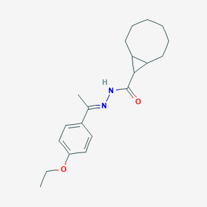 molecular formula C20H28N2O2 B390054 N'-[1-(4-ethoxyphenyl)ethylidene]bicyclo[6.1.0]nonane-9-carbohydrazide 
