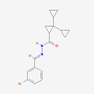 N-[(E)-(3-bromophenyl)methylideneamino]-2,2-dicyclopropylcyclopropane-1-carboxamide