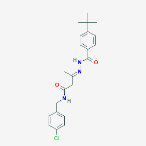 3-[(4-tert-butylbenzoyl)hydrazono]-N-(4-chlorobenzyl)butanamide