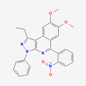 1-ethyl-7,8-dimethoxy-5-(2-nitrophenyl)-3-phenyl-3H-pyrazolo[3,4-c]isoquinoline