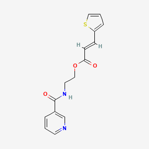 B3900634 2-[(3-pyridinylcarbonyl)amino]ethyl 3-(2-thienyl)acrylate CAS No. 5932-17-2