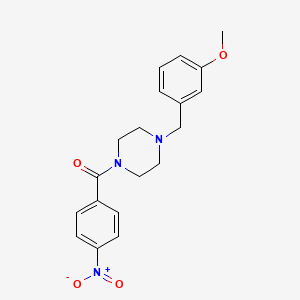 [4-[(3-Methoxyphenyl)methyl]piperazin-1-yl]-(4-nitrophenyl)methanone