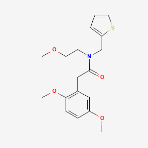 molecular formula C18H23NO4S B3900657 2-(2,5-dimethoxyphenyl)-N-(2-methoxyethyl)-N-(2-thienylmethyl)acetamide 