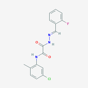 N-(5-chloro-2-methylphenyl)-2-[2-(2-fluorobenzylidene)hydrazino]-2-oxoacetamide