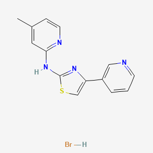 molecular formula C14H13BrN4S B3900681 4-methyl-N-[4-(3-pyridinyl)-1,3-thiazol-2-yl]-2-pyridinamine hydrobromide 