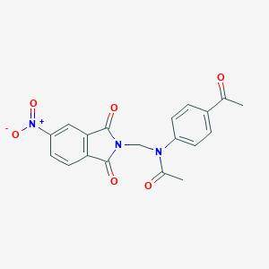 molecular formula C19H15N3O6 B390069 N-(4-acetylphenyl)-N-({5-nitro-1,3-dioxo-1,3-dihydro-2H-isoindol-2-yl}methyl)acetamide 