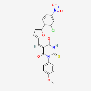 5-{[5-(2-chloro-4-nitrophenyl)-2-furyl]methylene}-1-(4-methoxyphenyl)-2-thioxodihydro-4,6(1H,5H)-pyrimidinedione