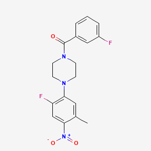 1-(2-FLUORO-5-METHYL-4-NITROPHENYL)-4-(3-FLUOROBENZOYL)PIPERAZINE