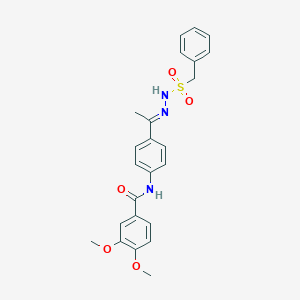 N-{4-[N-(benzylsulfonyl)ethanehydrazonoyl]phenyl}-3,4-dimethoxybenzamide