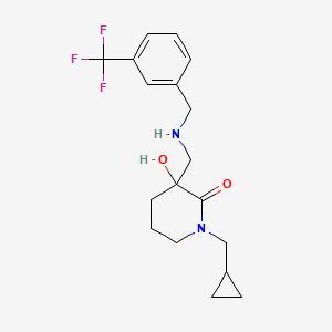 1-(cyclopropylmethyl)-3-hydroxy-3-({[3-(trifluoromethyl)benzyl]amino}methyl)-2-piperidinone