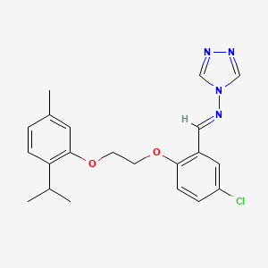 N-[(E)-(5-chloro-2-{2-[5-methyl-2-(propan-2-yl)phenoxy]ethoxy}phenyl)methylidene]-4H-1,2,4-triazol-4-amine