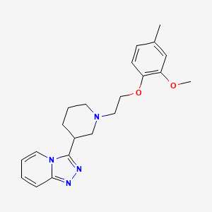 molecular formula C21H26N4O2 B3900721 3-{1-[2-(2-methoxy-4-methylphenoxy)ethyl]piperidin-3-yl}[1,2,4]triazolo[4,3-a]pyridine 