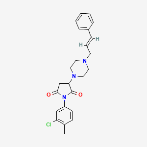 1-(3-chloro-4-methylphenyl)-3-{4-[(2E)-3-phenylprop-2-en-1-yl]piperazin-1-yl}pyrrolidine-2,5-dione