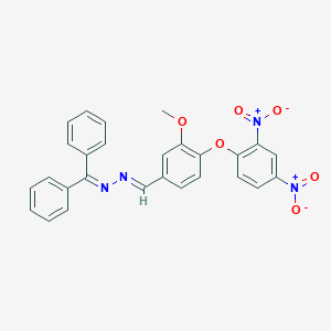 (1E)-1-[4-(2,4-dinitrophenoxy)-3-methoxybenzylidene]-2-(diphenylmethylidene)hydrazine