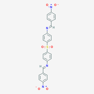 molecular formula C26H18N4O6S B390077 N-(4-nitrobenzylidene)-4-({4-[(4-nitrobenzylidene)amino]phenyl}sulfonyl)aniline 