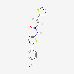 (E)-N-[5-(4-methoxyphenyl)-1,3-thiazol-2-yl]-3-thiophen-2-ylprop-2-enamide