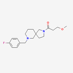 molecular formula C19H27FN2O2 B3900815 7-(4-fluorobenzyl)-2-(3-methoxypropanoyl)-2,7-diazaspiro[4.5]decane 