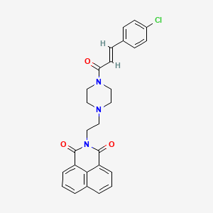 2-(2-{4-[3-(4-chlorophenyl)acryloyl]-1-piperazinyl}ethyl)-1H-benzo[de]isoquinoline-1,3(2H)-dione