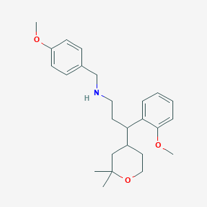 3-(2,2-dimethyltetrahydro-2H-pyran-4-yl)-N-(4-methoxybenzyl)-3-(2-methoxyphenyl)-1-propanamine