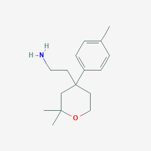 2-[2,2-dimethyl-4-(4-methylphenyl)tetrahydro-2H-pyran-4-yl]ethanamine