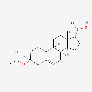 molecular formula C22H32O4 B3900895 3-(乙酰氧基)雄甾-5-烯-17-羧酸 