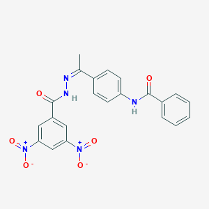 N-[4-(N-{3,5-bisnitrobenzoyl}ethanehydrazonoyl)phenyl]benzamide