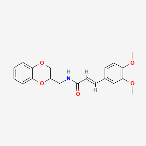 N-(2,3-dihydro-1,4-benzodioxin-2-ylmethyl)-3-(3,4-dimethoxyphenyl)acrylamide