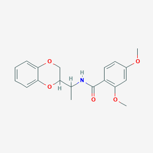 molecular formula C19H21NO5 B3900929 N-[1-(2,3-dihydro-1,4-benzodioxin-3-yl)ethyl]-2,4-dimethoxybenzamide 