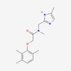 molecular formula C17H23N3O2 B3900960 N-methyl-N-[(4-methyl-1H-imidazol-2-yl)methyl]-2-(2,3,6-trimethylphenoxy)acetamide 