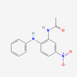 N-(2-anilino-5-nitrophenyl)acetamide