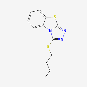 molecular formula C12H13N3S2 B3900998 3-(Butylsulfanyl)[1,2,4]triazolo[3,4-b][1,3]benzothiazole 