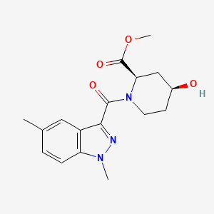 molecular formula C17H21N3O4 B3901004 methyl (2R,4S)-1-(1,5-dimethylindazole-3-carbonyl)-4-hydroxypiperidine-2-carboxylate 