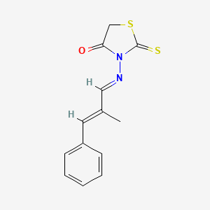 3-[(2-methyl-3-phenyl-2-propen-1-ylidene)amino]-2-thioxo-1,3-thiazolidin-4-one