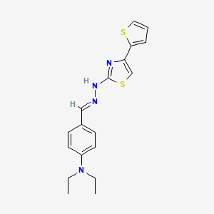 4-(diethylamino)benzaldehyde [4-(2-thienyl)-1,3-thiazol-2-yl]hydrazone