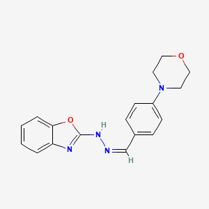 molecular formula C18H18N4O2 B3901051 4-(4-morpholinyl)benzaldehyde 1,3-benzoxazol-2-ylhydrazone 