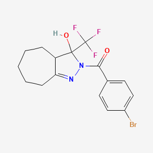 2-(4-BROMOBENZOYL)-3-(TRIFLUOROMETHYL)-2H,3H,3AH,4H,5H,6H,7H,8H-CYCLOHEPTA[C]PYRAZOL-3-OL