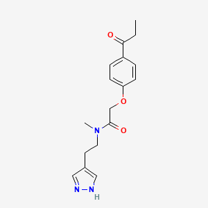 N-methyl-2-(4-propionylphenoxy)-N-[2-(1H-pyrazol-4-yl)ethyl]acetamide