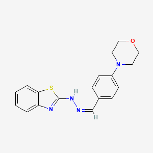 molecular formula C18H18N4OS B3901097 N-[(Z)-(4-morpholin-4-ylphenyl)methylideneamino]-1,3-benzothiazol-2-amine 