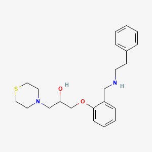 molecular formula C22H30N2O2S B3901104 1-(2-{[(2-phenylethyl)amino]methyl}phenoxy)-3-(4-thiomorpholinyl)-2-propanol 