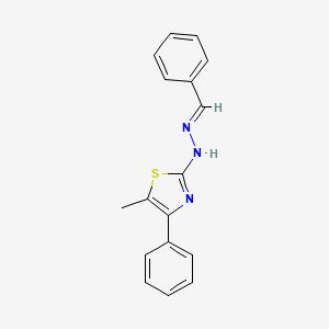 molecular formula C17H15N3S B3901112 benzaldehyde (5-methyl-4-phenyl-1,3-thiazol-2-yl)hydrazone 