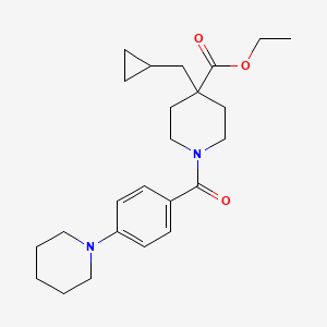 ethyl 4-(cyclopropylmethyl)-1-[4-(1-piperidinyl)benzoyl]-4-piperidinecarboxylate